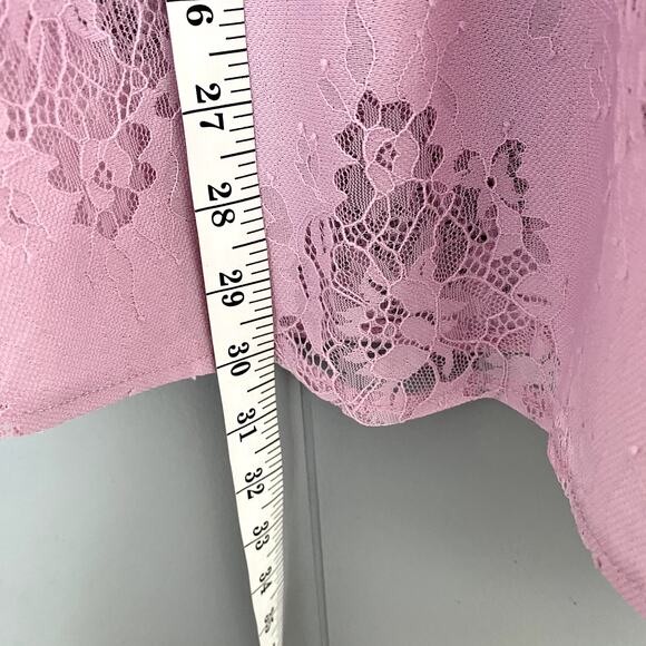 NEW Torrid Mauve Mist Abbey Lace Floral Sheer Short Sleeve Romantic Blouse 3X - Picture 6 of 8